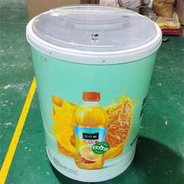 120L大容量塑料保温促销冰桶脉动饮料专用广告移动冰桶啤酒冰桶