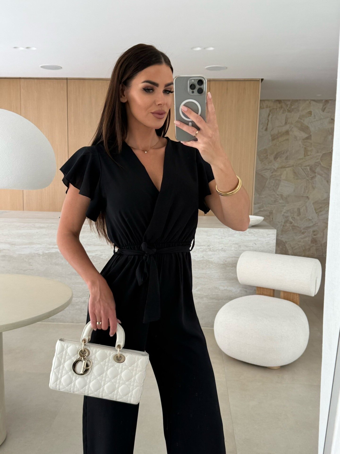 Women's Casual Office Daily Temperament Commuter Commute Style Solid Color Jumpsuits Full Length display picture 18