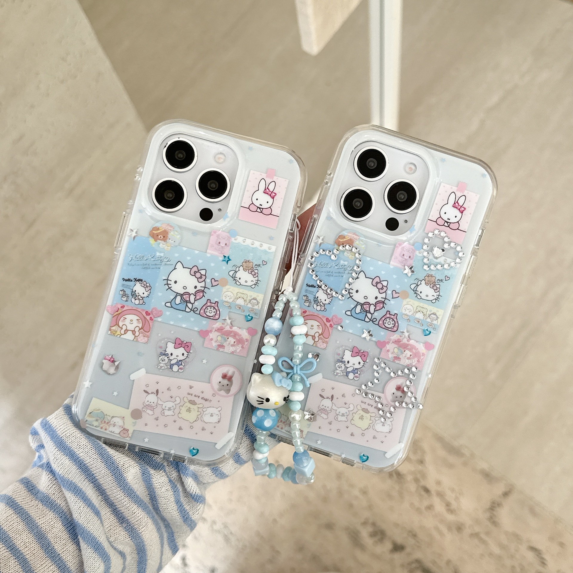 Divertida ilustración de dibujos animados KT cat apple 16ProMax funda para teléfono móvil 15Pro girl 14 etiquetas 15PM nuevo