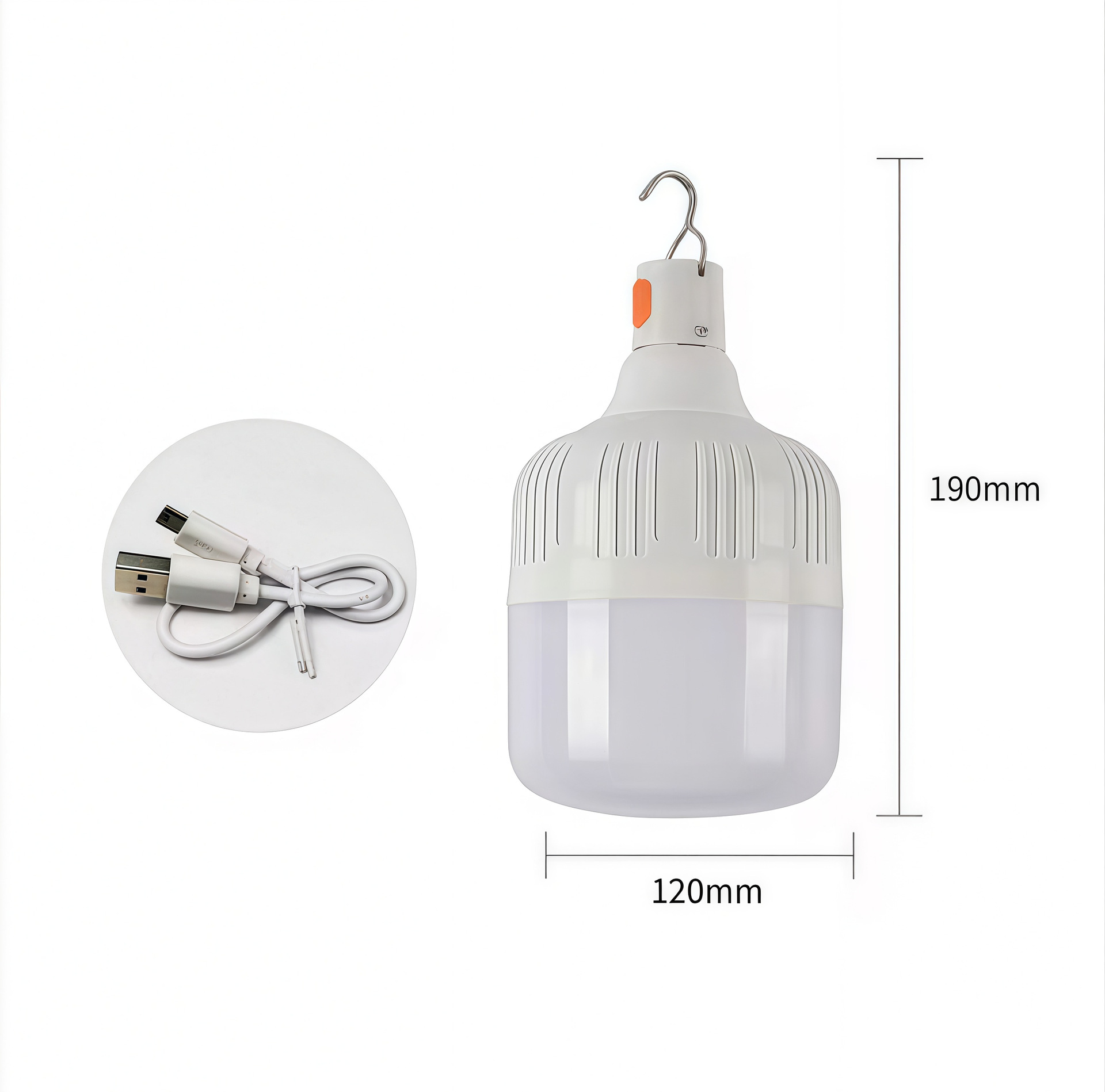 Lámpara de mercado nocturno super brillante LED apagón doméstico lámpara de iluminación de carga USB gancho lámpara de camping al por mayor de emergencia