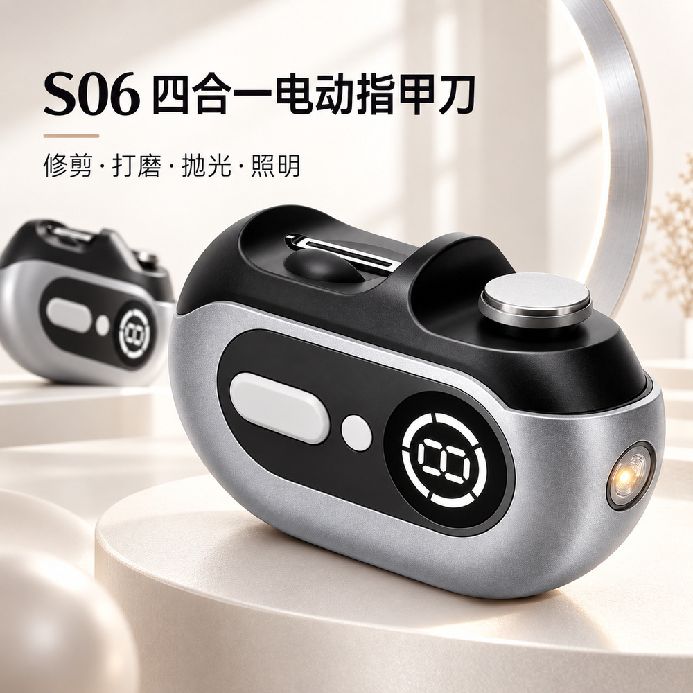 New electric nail polisher, nail clippers for children and adults, with LED display and multiple functions to prevent nail biting