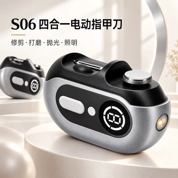 New electric nail polisher, nail clippers for children and adults, with LED display and multiple functions to prevent nail biting