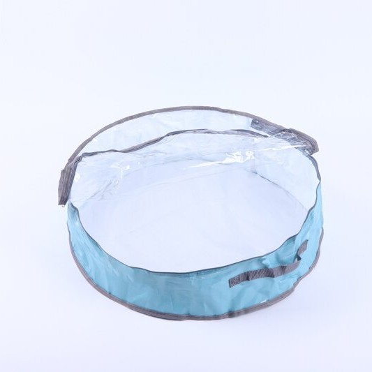 Bolsa de almacenamiento transparente de PVC para guirnaldas navideñas transfronterizas, decoración de árboles de Navidad, guirnalda redonda, bolsa colgante para regalo.