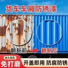 货车车厢免打磨铁锈转化剂防锈金属漆水性蓝绿色卡车汽车专用油漆