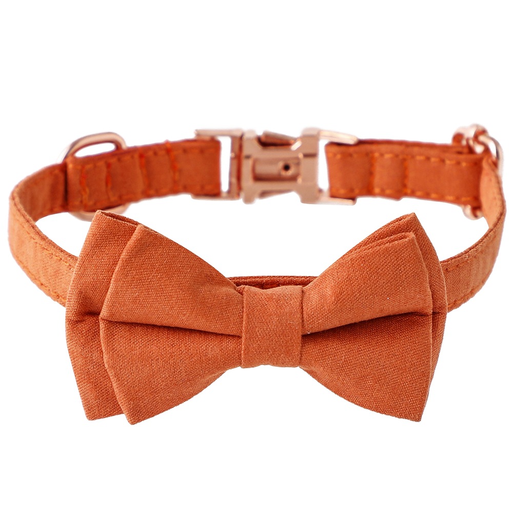 TANPOPO transfronterizo nuevo collar de gato oro rosa corbata de gato corbata de perro británico