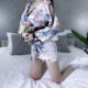 Obesity MM plus size 200kg sexy underwear Japanese shoulder-length printed kimono female game uniform 417