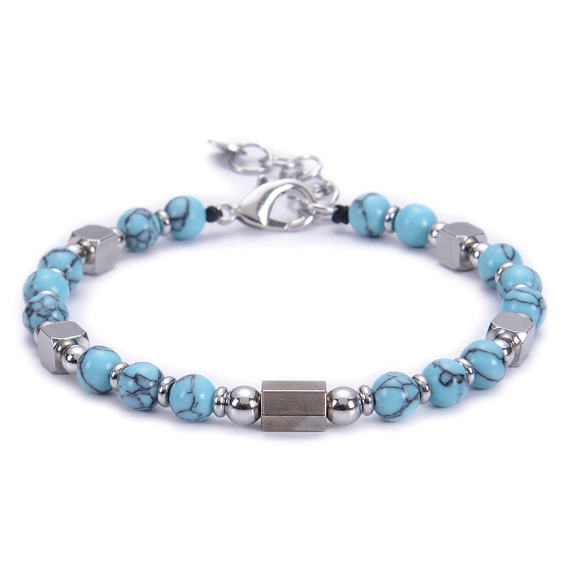 Casual Elegant Geometric 201 Stainless Steel Natural Stone Unisex Bracelets display picture 8