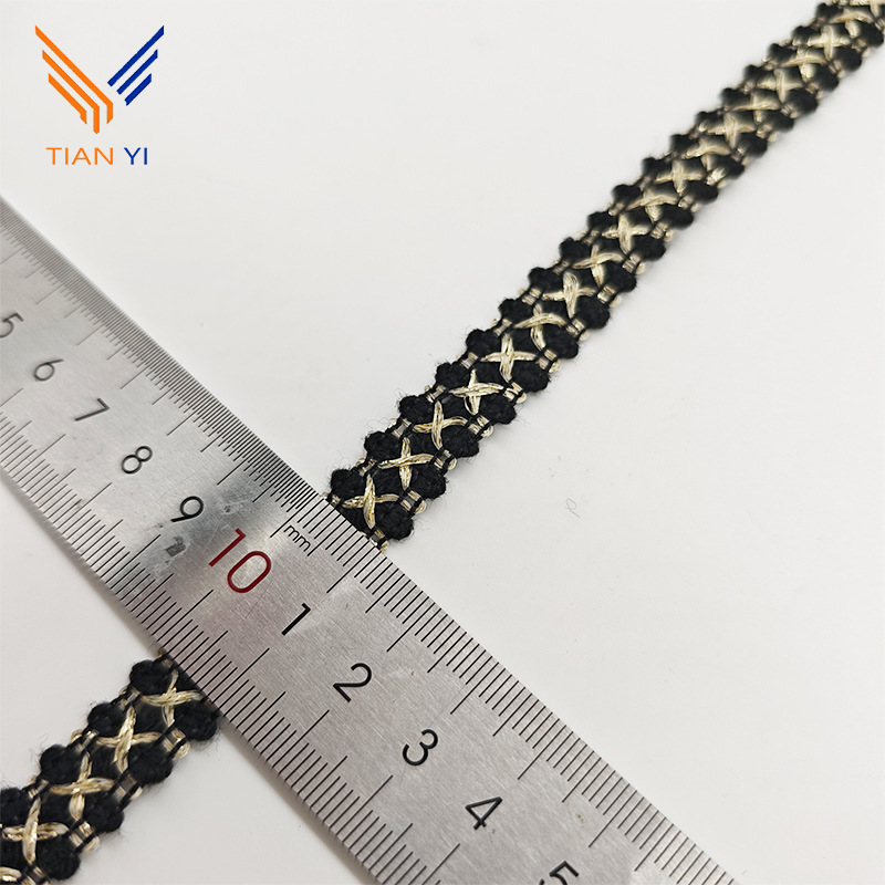 블랙 골드 와이어 크로스 * 1.2cm