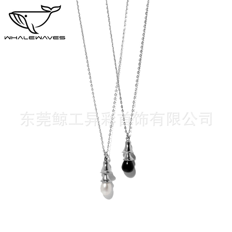 P9580韩国小众设计珍珠铃铛银色项链女ins博主同款活动风铃锁骨链