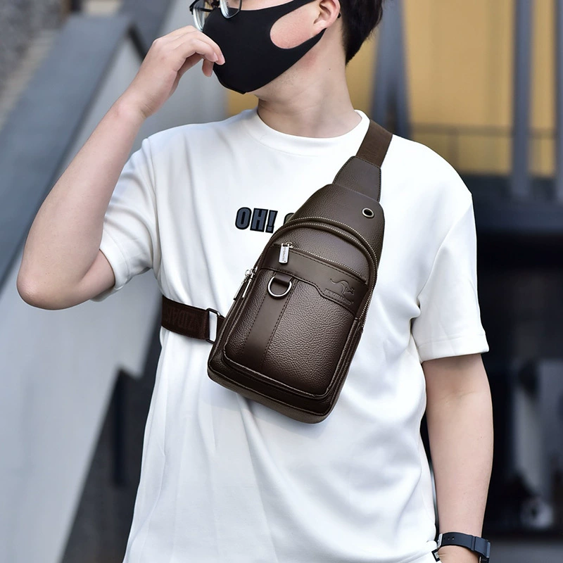 Polyurethane chest bag, bag strap one shoulder, trend sports backpack, belt bag, Korean style