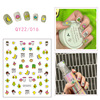 Cartoon cute nail stickers for nails, fruit oil, fake nails, South Korea, with little bears, flowered, wholesale