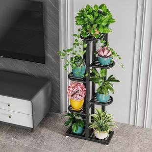 Living Room Flower Rack Iron Flower Rack Floor-standing Flower Pot Rack Multi-layer Space-saving Indoor and Outdoor Living Room Balcony Flower Rack