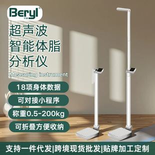 Beryl Ultrasonic Intelligent Body Fat Analyzer Household Small Height and Weight Scale Measuring Instrument All-In-One Machine