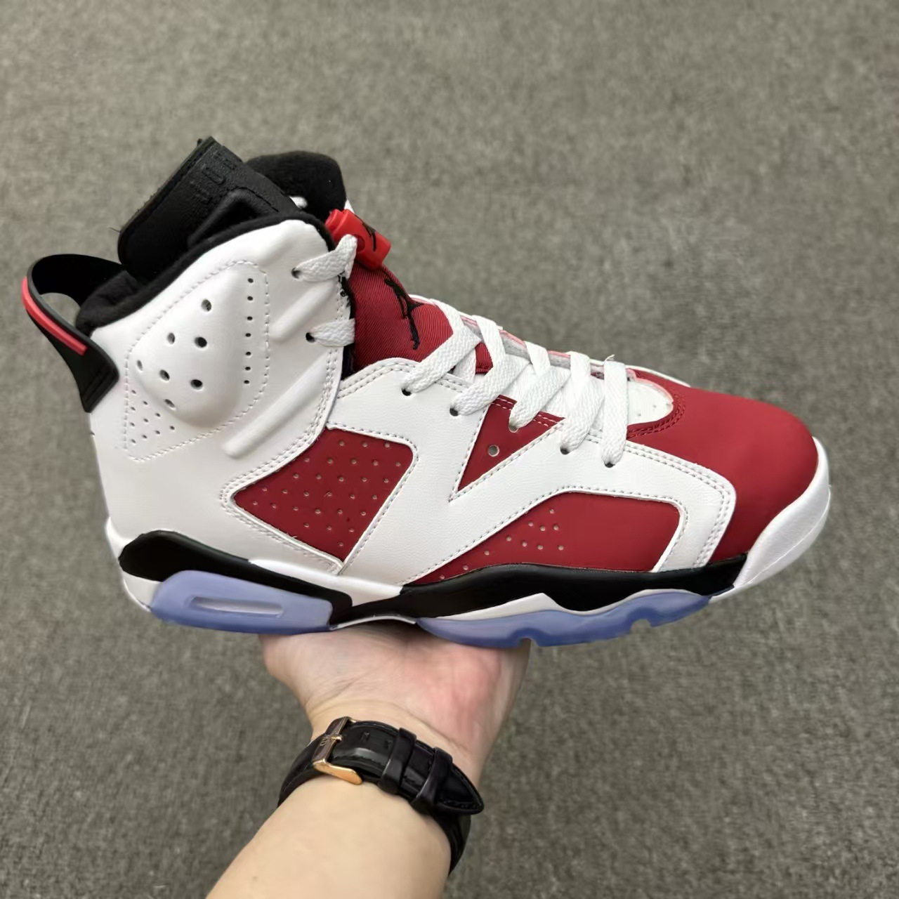 Zapatillas de Baloncesto de Caña Alta con Cámara de Aire AJ6, Cuero y Caucho, Amortiguación, para Deporte