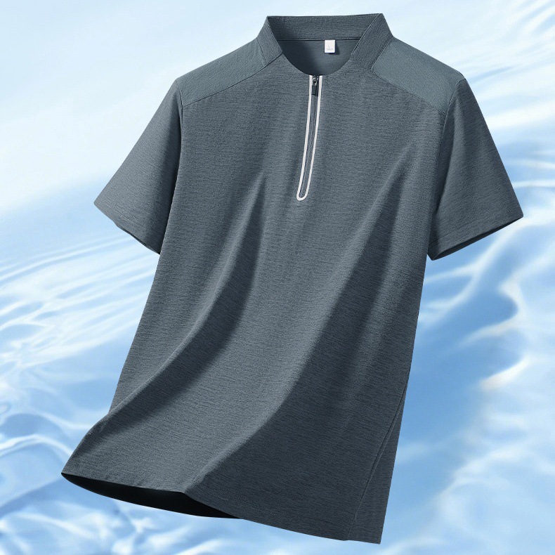 Polo with zipper
