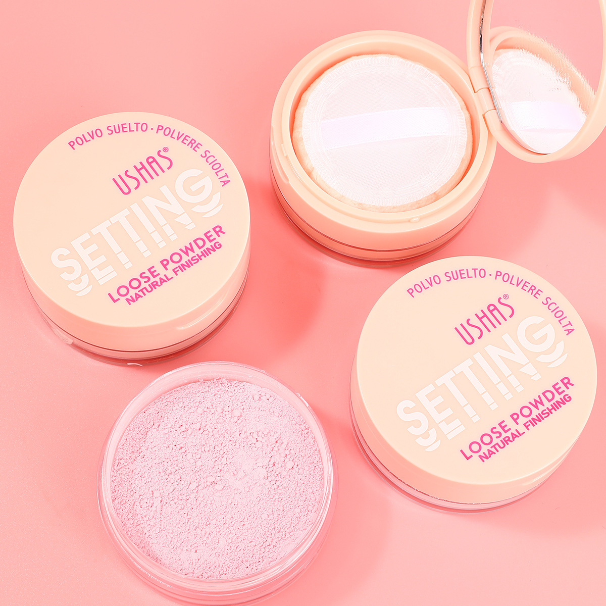 USHAS punto transfronterizo venta caliente maquillaje fijo impermeable de larga duración no es fácil de quitar polvo suelto UF071