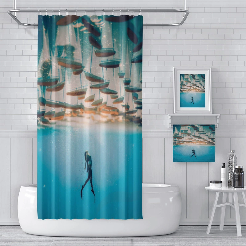(Транеоператорская торговля), водостойкая занавеска, Amazon, 3D