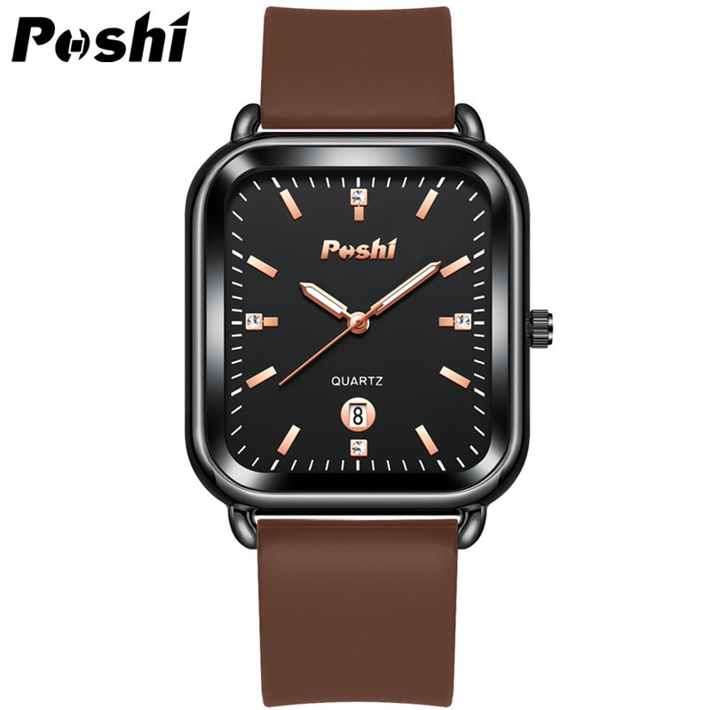 Tiktok transfronterizo TK Venta caliente simple pequeño reloj cuadrado para hombres y mujeres reloj POSHI Internet celebridad Moda mujer reloj de cuarzo