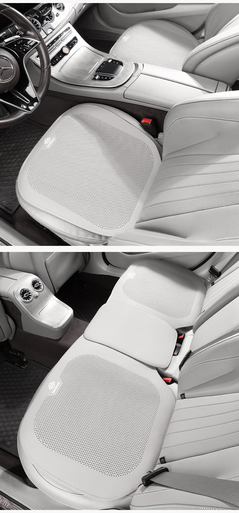 Suitable for Nissan Car Seat Covers Teana Sylphy Tiida N7 X-Trail Almera All-Season Breathable Half-Cover Seat Cushion