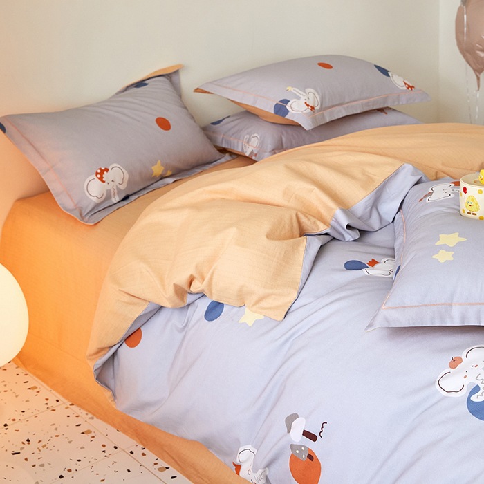 Nuevo 100% algodón de clase A algodón molido cuatro piezas de ropa de cama de cuatro estaciones gruesa dormitorio tres piezas de caja de regalo