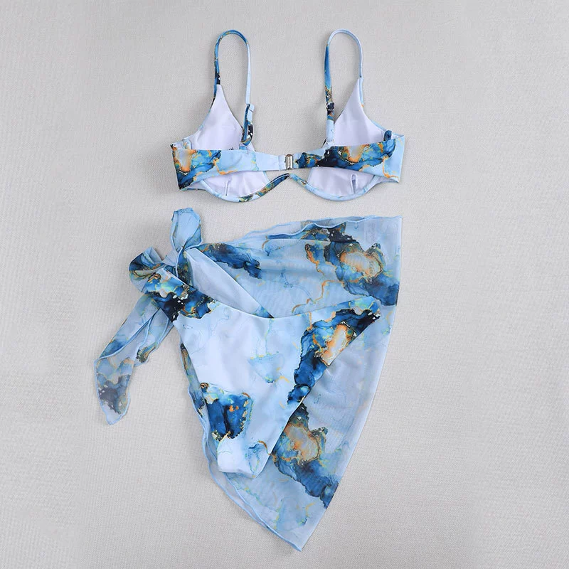 Supporting swimwear, set, skirt, 3 piece set, Amazon
