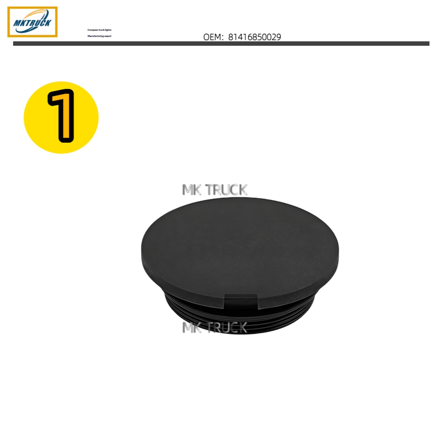 Tapa redonda pequeña de barra 81416850029 para la fábrica de piezas de camiones Man MAN