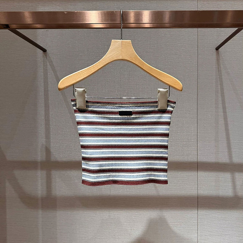 Moshuviya 2026 Summer New Striped Sleeveless Slim-Fitting Sexy Close-Fitting Breathable Knitwear Xsj3N041 Moshuviya 2026 Summer New Striped Sleeveless Slim-Fitting Sexy Close-Fitting Breathable Knitwear Xsj3N041