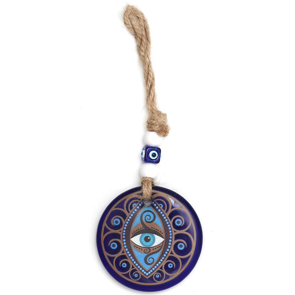 138g Weight Bag Pendant, Keychain Classification 1 Piece Quantity Holiday, Daily Occasion Glass Material Devil's Eye Pattern Unisex Gender Retro, Classic Style Style Retro Classic Style Devil's Eye Glass Unisex Bag Pendant Keychain 30