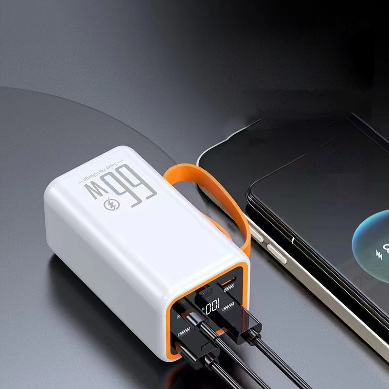 Dos salidas USB cargadoras dual LED 66W carga rápida de gran capacidad 2W mAh inteligente bidireccional capacidad súper grande