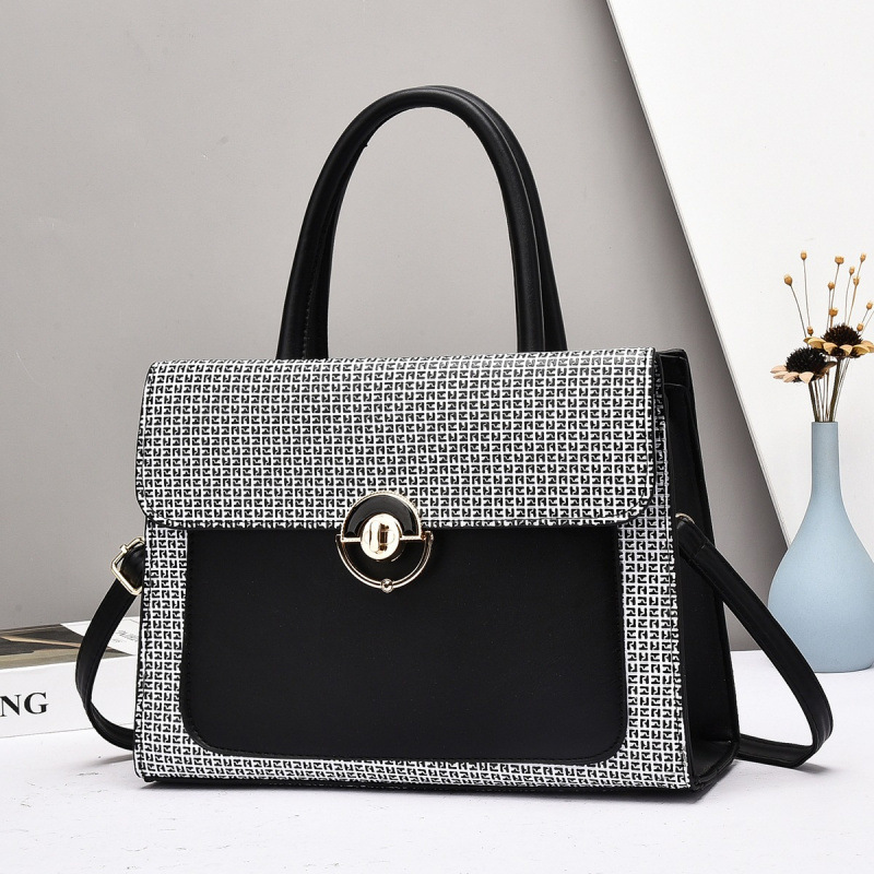 Bolsa de mano de bloqueo a cuadrillas, bolsa de hombro exquisita, bolsa de hombro de transporte de gran capacidad, bolsa de moda, bolsa de mano