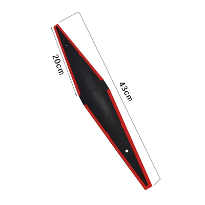 Car Film Edge-Fitting Tool, Multi-Sided Glass Scraper, Car Wrap Solar Film Seamless Installation, Large-Area Squeegee (Car cleaning tools) - solar-film-long-scraping-shape-black