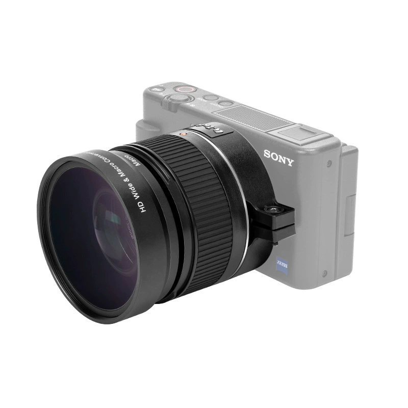 IBOOLO 49 мм широкоугольный макро двухв-1 объектив, подходит для Sony ZV1 ZV-1 RX10