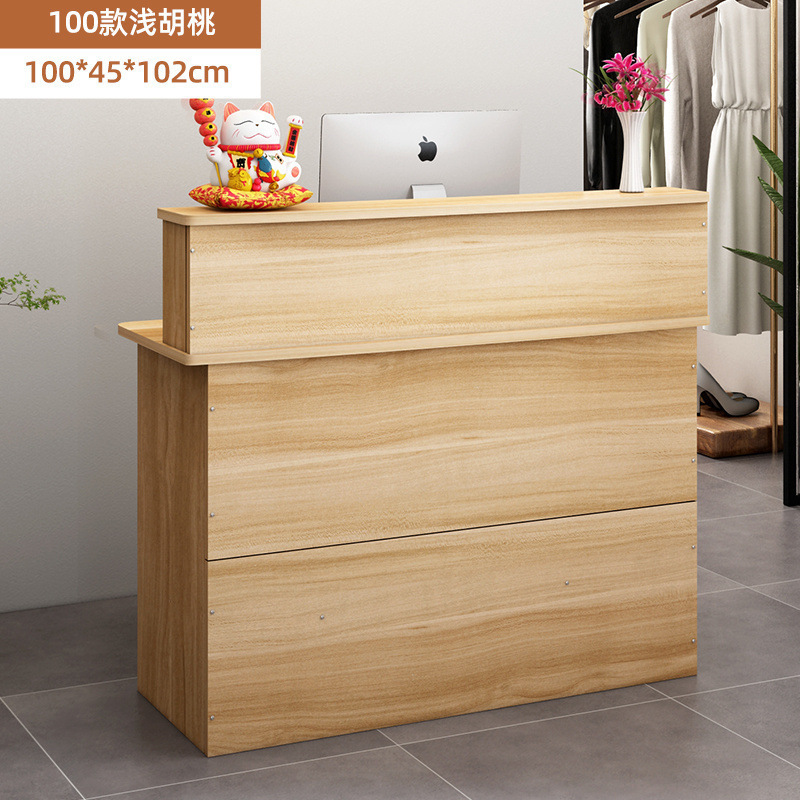 简约现代收银台接待台柜台店铺小型公司前台服装店超市迎宾吧台桌|undefined