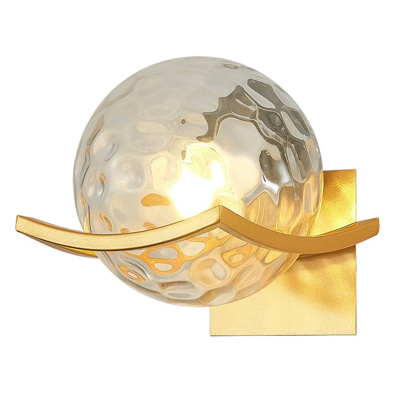 Nuevo simple moderno LED lámpara de pared de cristal salón Fondo pared pasillo dormitorio lámpara de noche de madera