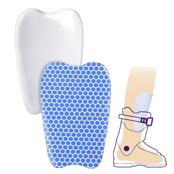 Ski Protective Gear Gel Pads Self-Adhesive Ski Boot Accessories Padding Leg Guards Soft Anti-Wear Shock-Absorbing Shin Pads Stickers