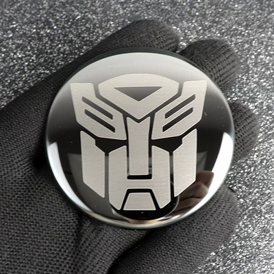 Modification Metal Decorative Sticker Galaxy: Hub cover - optimus-prime-model-mirror-black-4-pieces