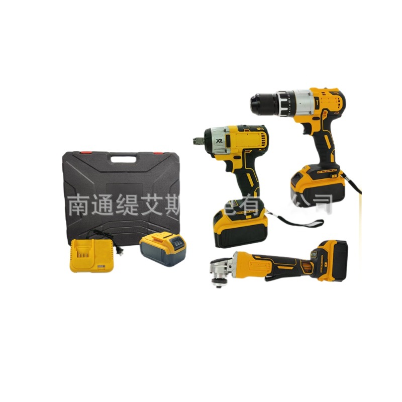 Taladro eléctrico sin escobillas amoladora angular destornillador llave eléctrica de litio taladro eléctrico taladro de impacto herramienta eléctrica traje herramienta traje