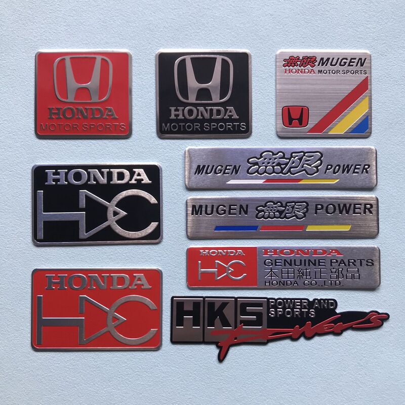 HKS power sticker is suitable for Honda Infinite MUGEN metal car sticker Civic Accord modified tail sticker aluminum sticker
