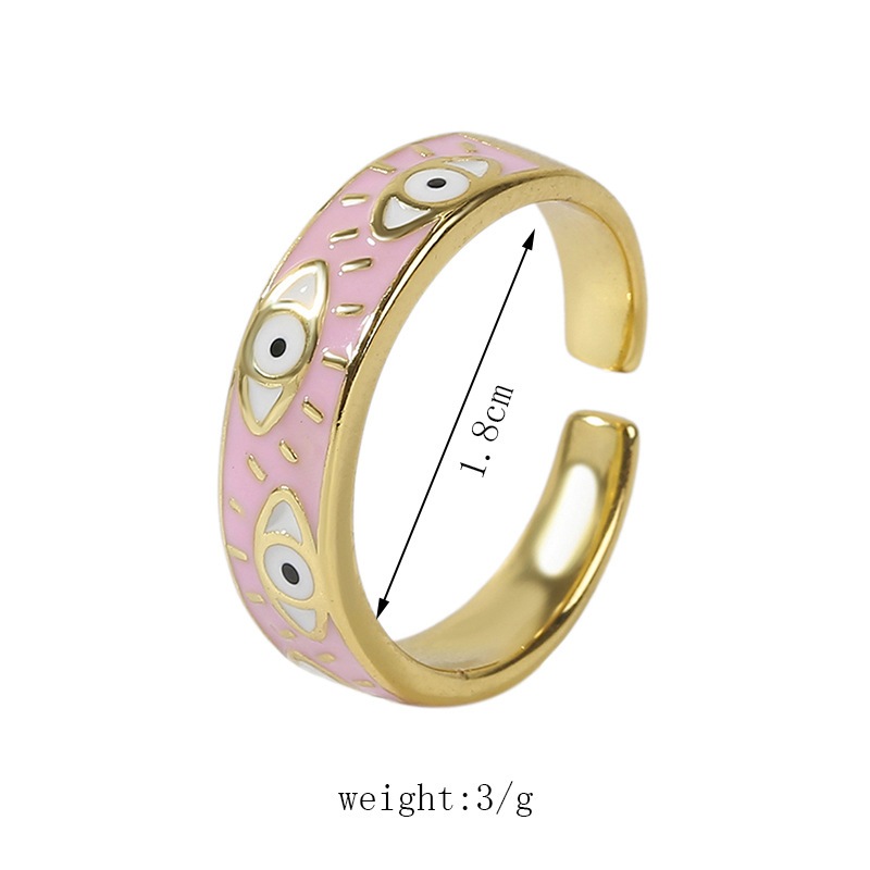 Retro Eye Copper Open Ring 1 Piece