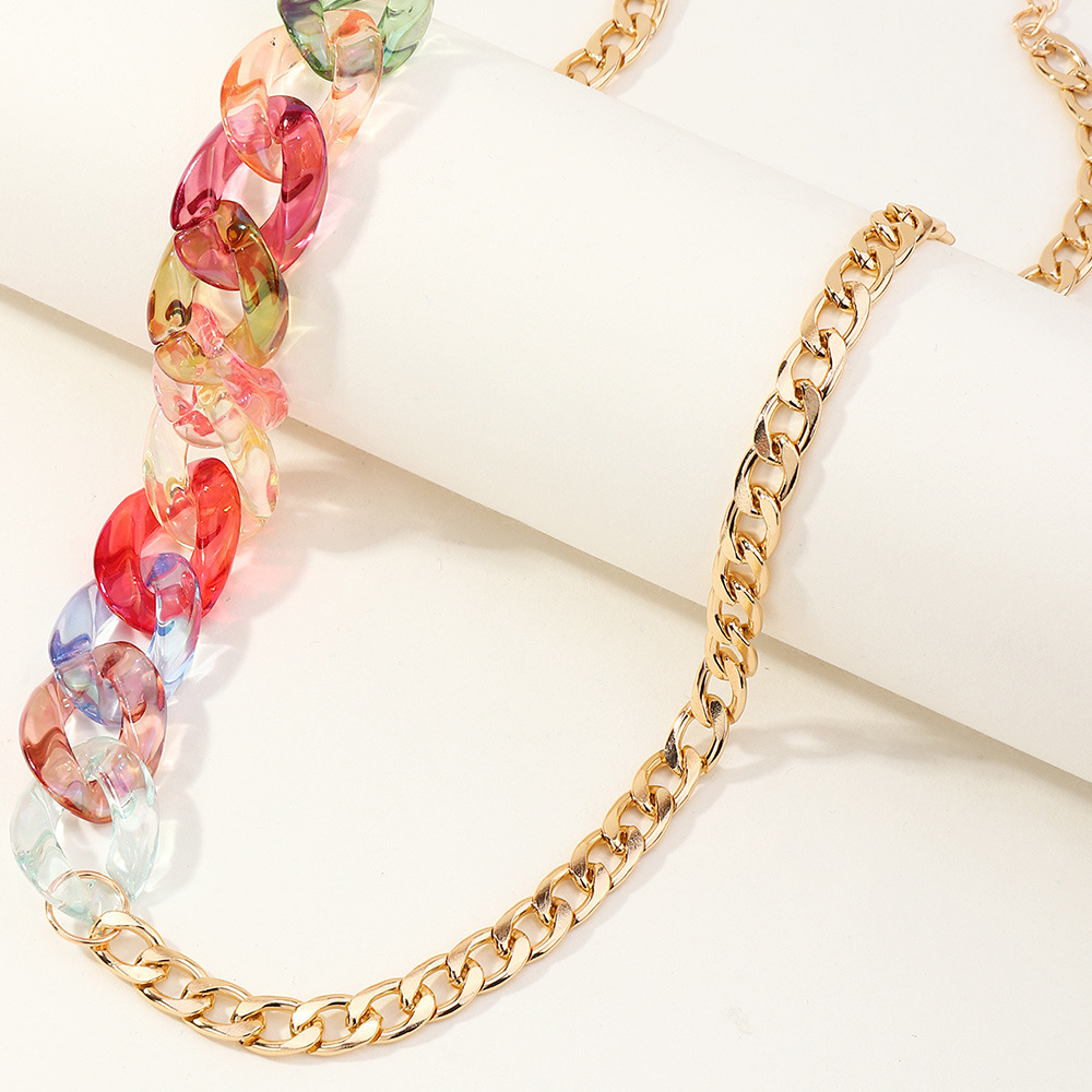 Wholesale Jewelry Geometric Candy Color Acrylic Waist Chain Nihaojewelry display picture 5