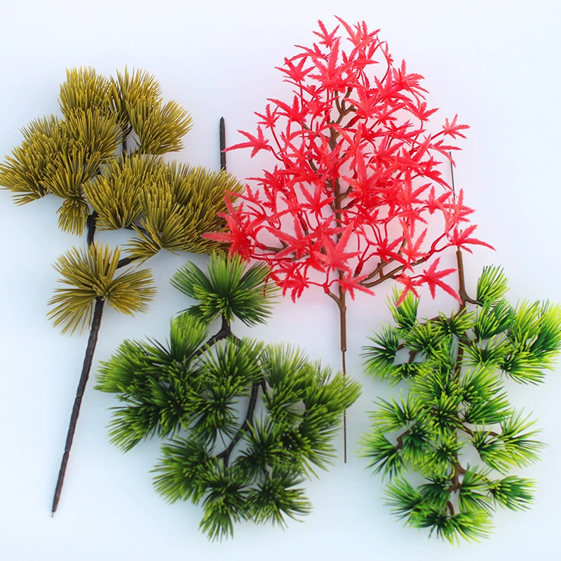 Моделирование сосновых листьев Thuja поддельные сосновые иглы зеленые посадки красота сосновые ветки пластиковые украшения для дома Lohan моделирование сосновых растений