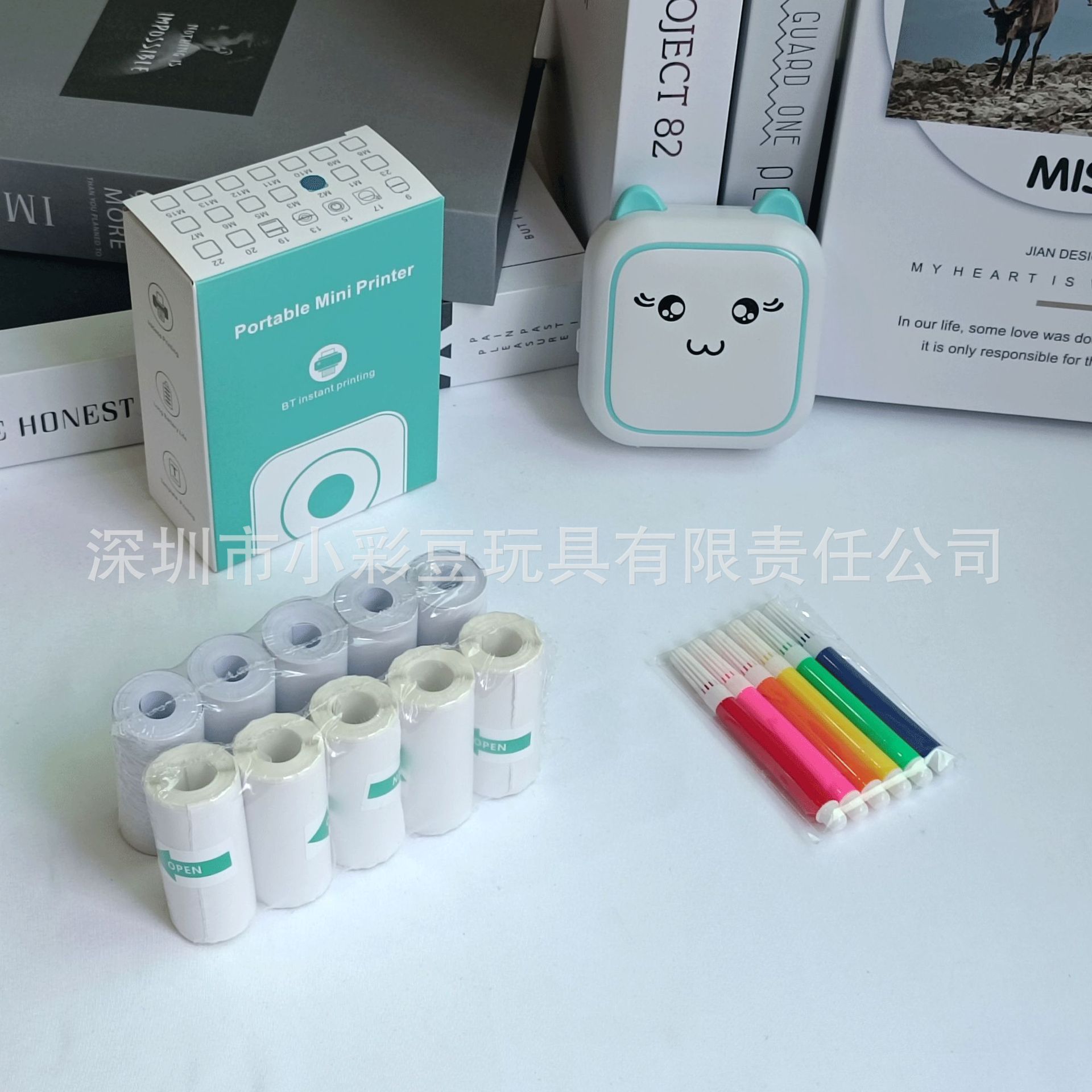 M5 파란색 + 감열지 5개 + 접착지 5개 + 색펜