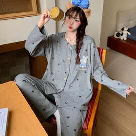 2026新款德绒睡衣女士秋冬季保暖长袖卡通高级感家居服可外穿套装