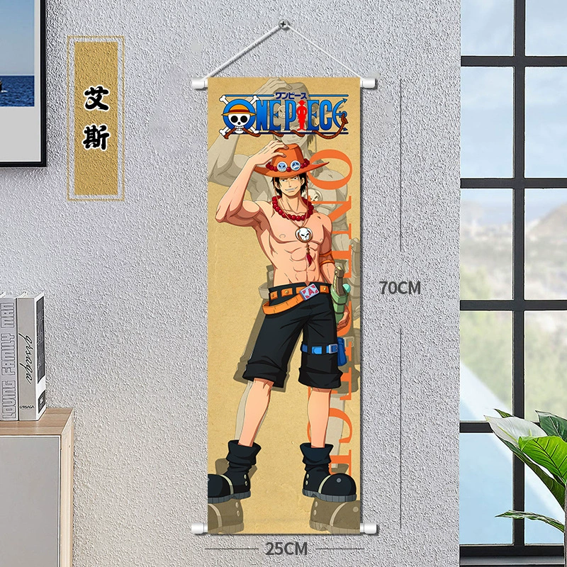 Повешенная картина пиратов пейзаж аниме периферийная ткань шелковая висит постер картина двумя полосами свиток оптом