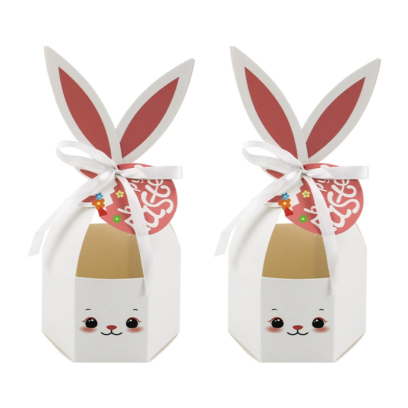 Трансграничная внешняя торговля новый DIY пасхальная конфета коробка большие уши кролик упаковка подарочная коробка бумажная коробка оптом