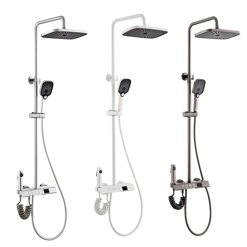 Piano keys Shower Set Multi -Functional Show High -pressure Spray Gun Terminal Display Bronze Show Set