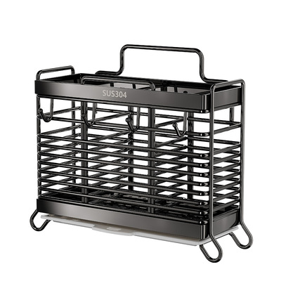 筷子筒家用筷笼厨房304不锈钢餐具笼快子刀具收纳架家用筷勺沥水