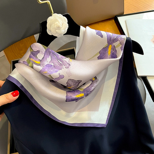  new fashionable silk temperament small square scarf women's silk scarf scarf mulberry silk scarf spring and summer Korean style scarf