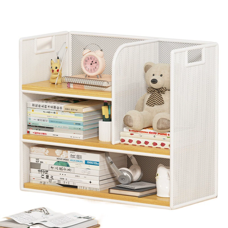 Настольная стойка для хранения стол Офисная Книжная полка небольшой многослойный простой подстаканник общежитие стеллаж для хранения книг