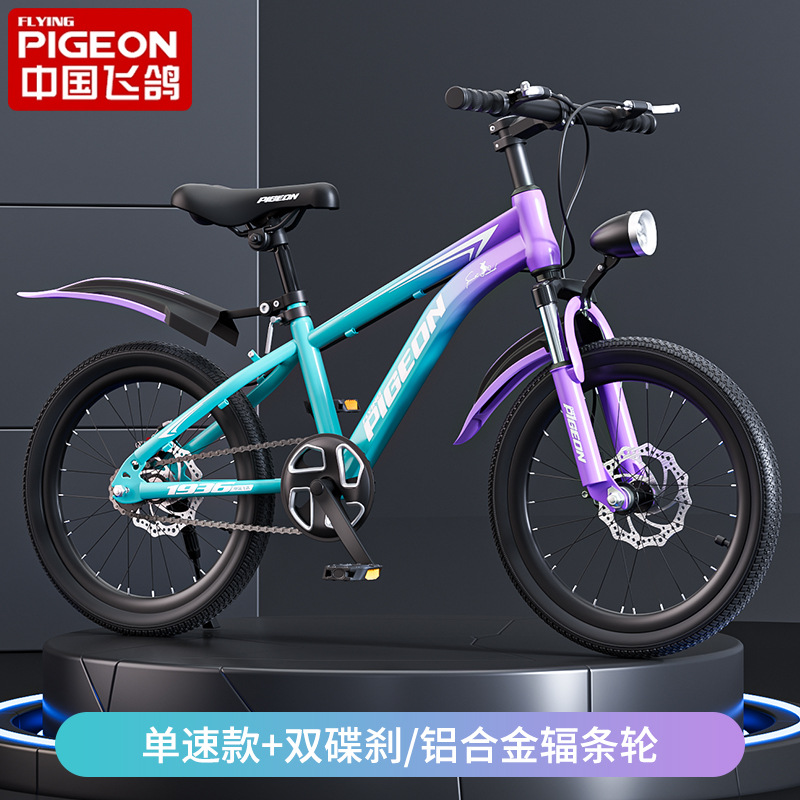 Gradient purple + single speed spoked wheel + shock absorption/gift package